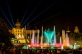 Magic Fountain of MontjuÃÂ¯c in Barcelona at night